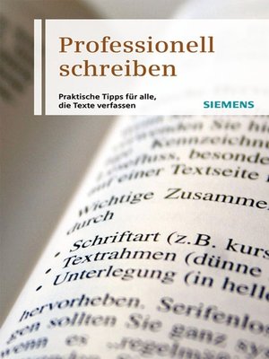 cover image of Professionell schreiben